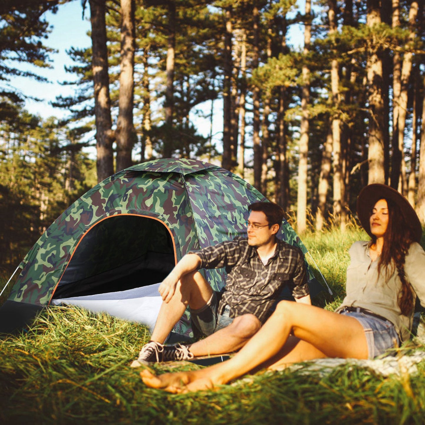 2 Person Instant Pop Up Dome Tent Waterproof Camping Tent
