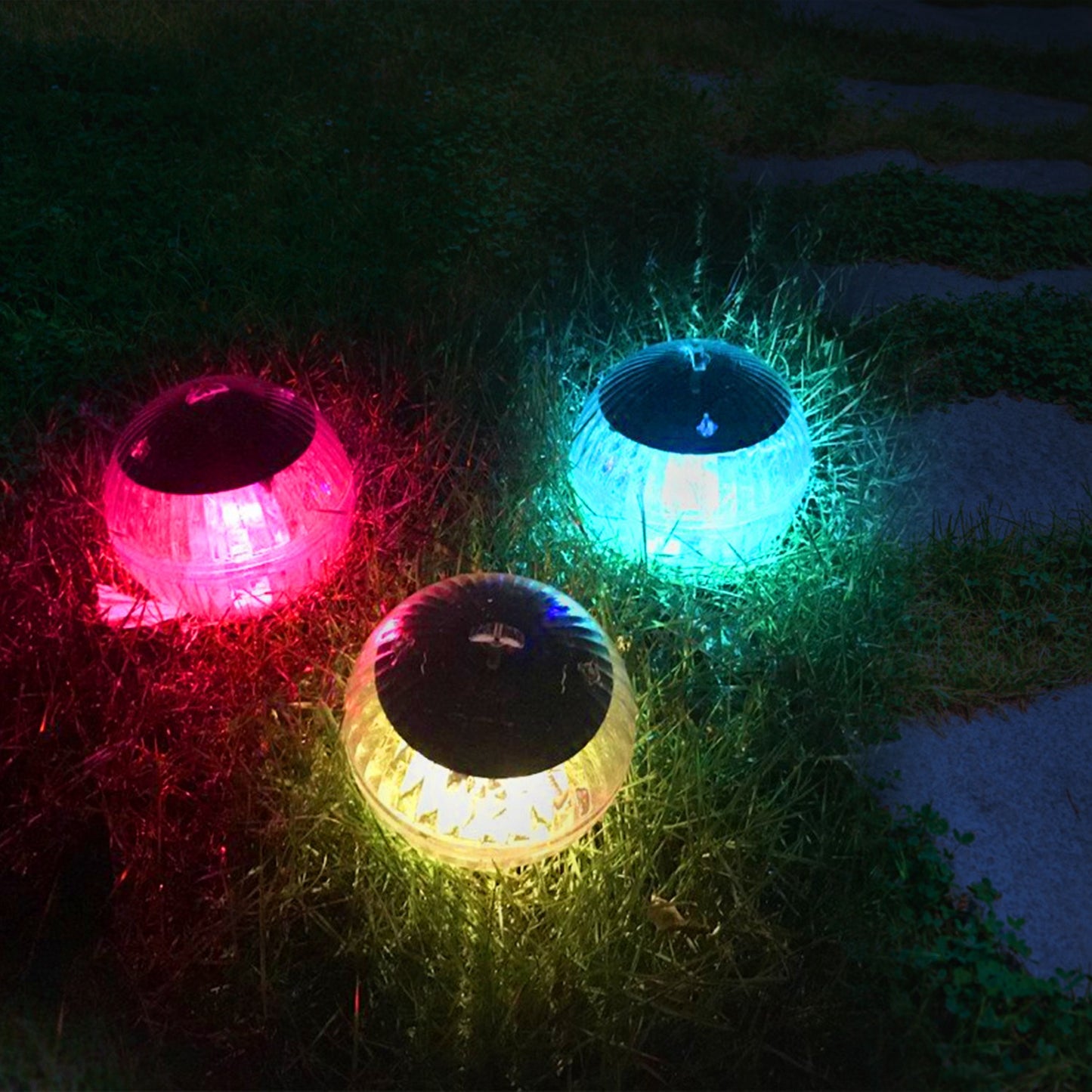 Solar LED Floating Lights IP65 Waterproof Garden Pool 7 Color Changed Hanging Ball Lights