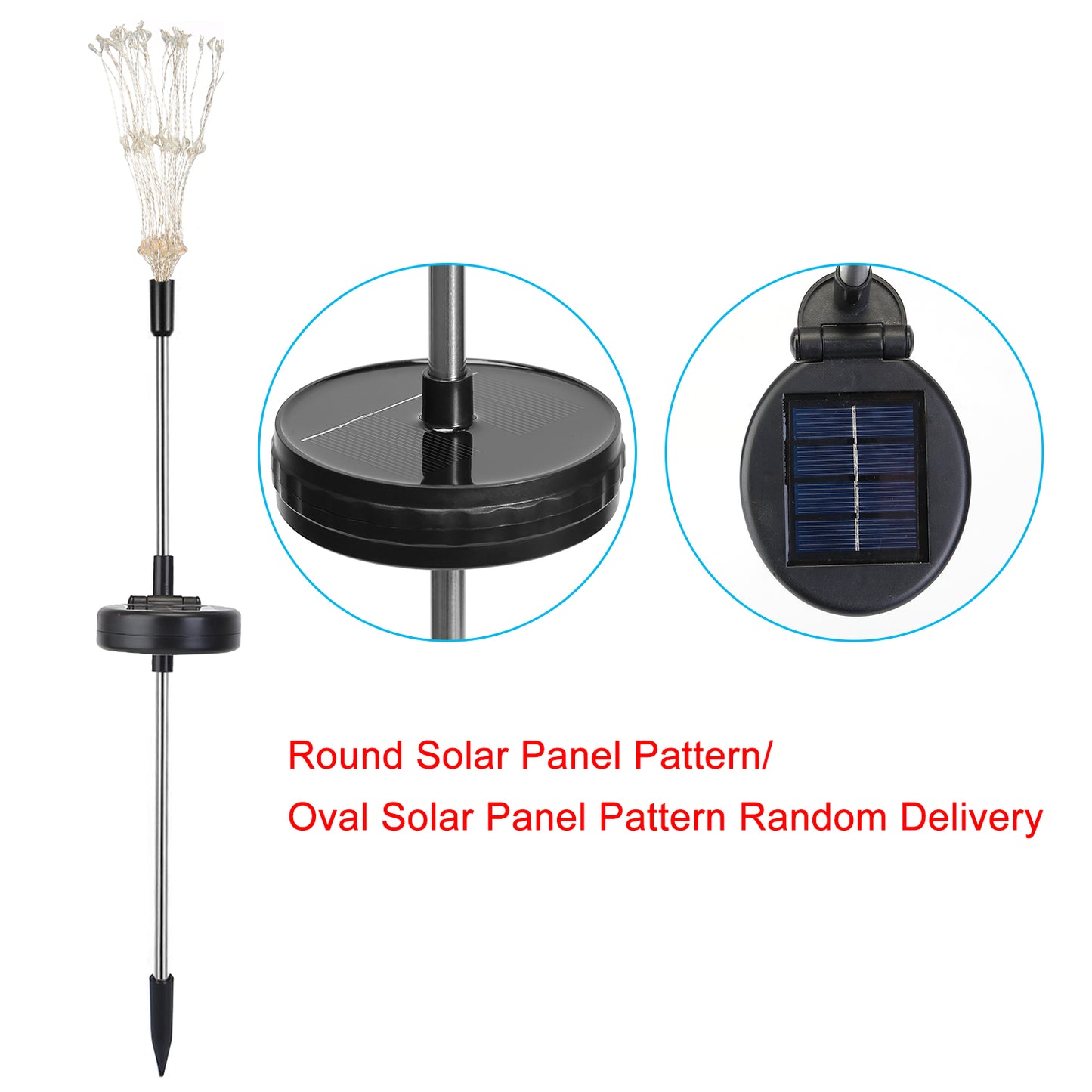 2Pcs Solar Powered Starburst Lights 240 LEDs Firework Lamp