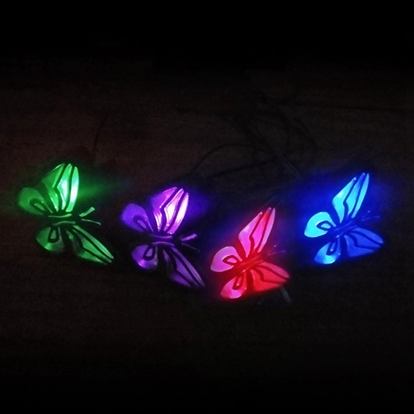 Solar String Light 4 Butterfly Fairy Lights Waterproof Garden Lawn Light