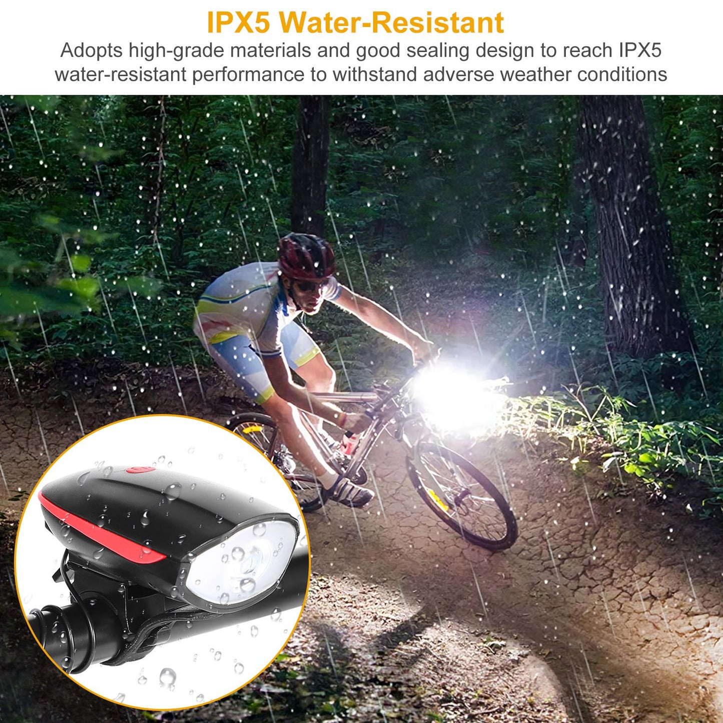 10000lm Bike Headlight USB Rechargeable LED Bicycle Front Light