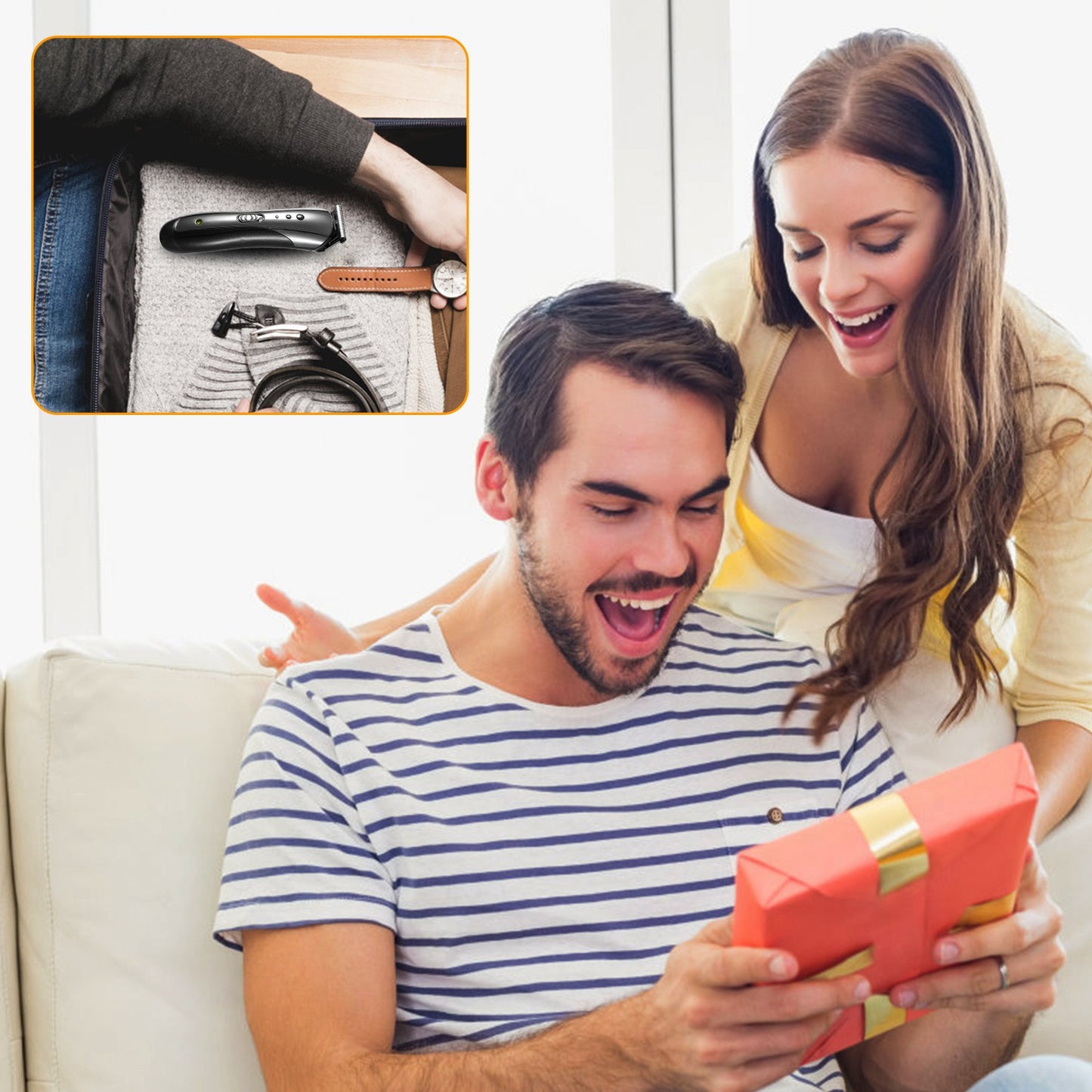 Men Electric Hair Clipper Trimmer Rechargeable Beard Shaver