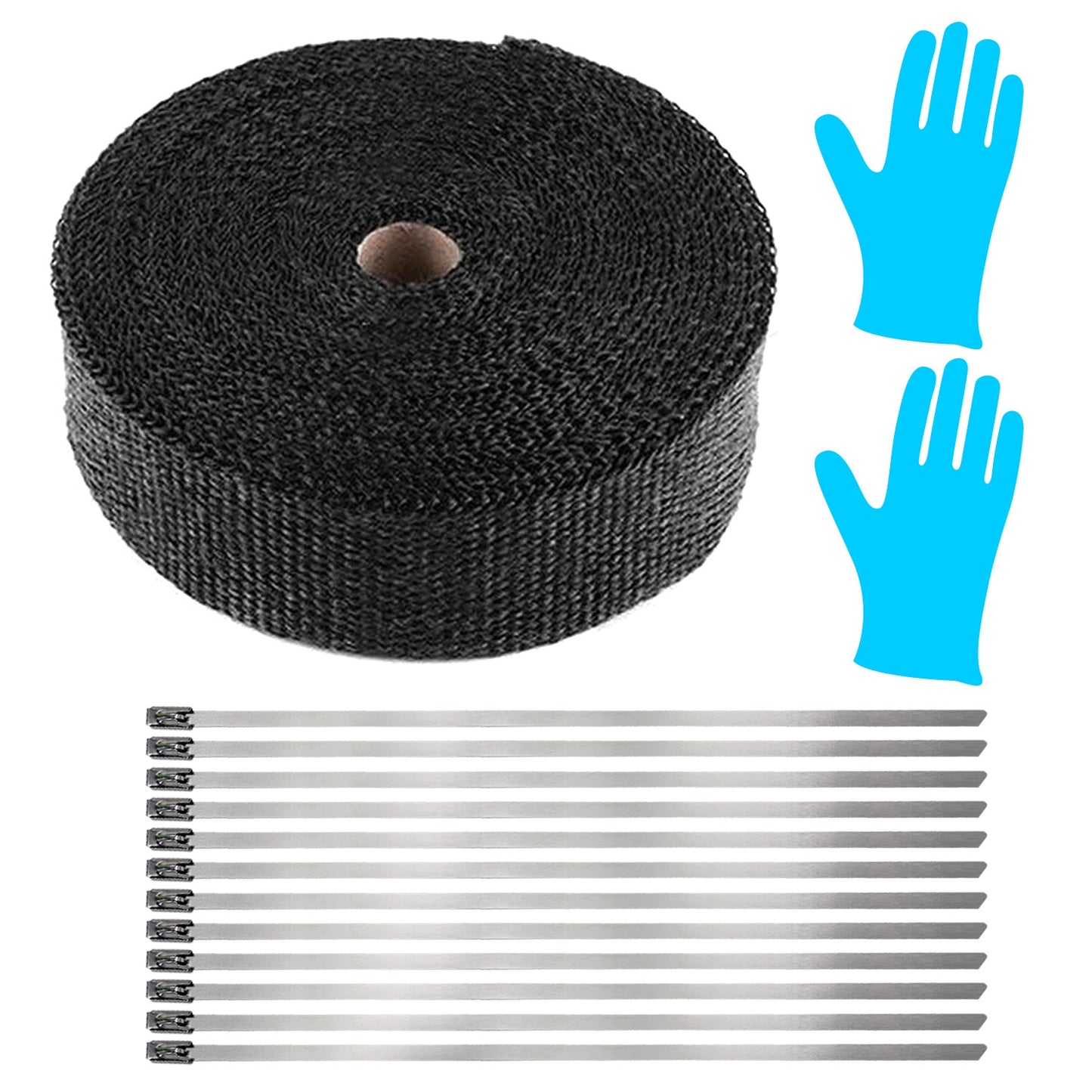 2In 50FT Exhaust Heat Wrap Fiberglass Manifold Header Pipe Heat Wrap