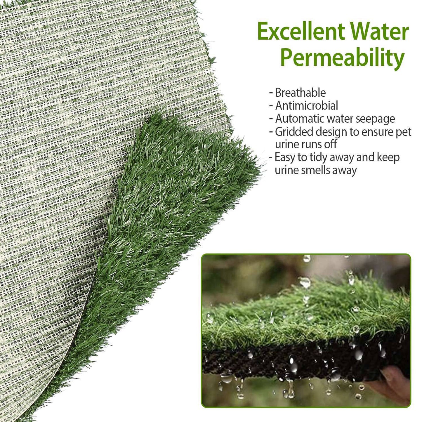 23.23x18.12in Replacement Grass Mat For Pet Potty Tray Dog Pee Potty Grass