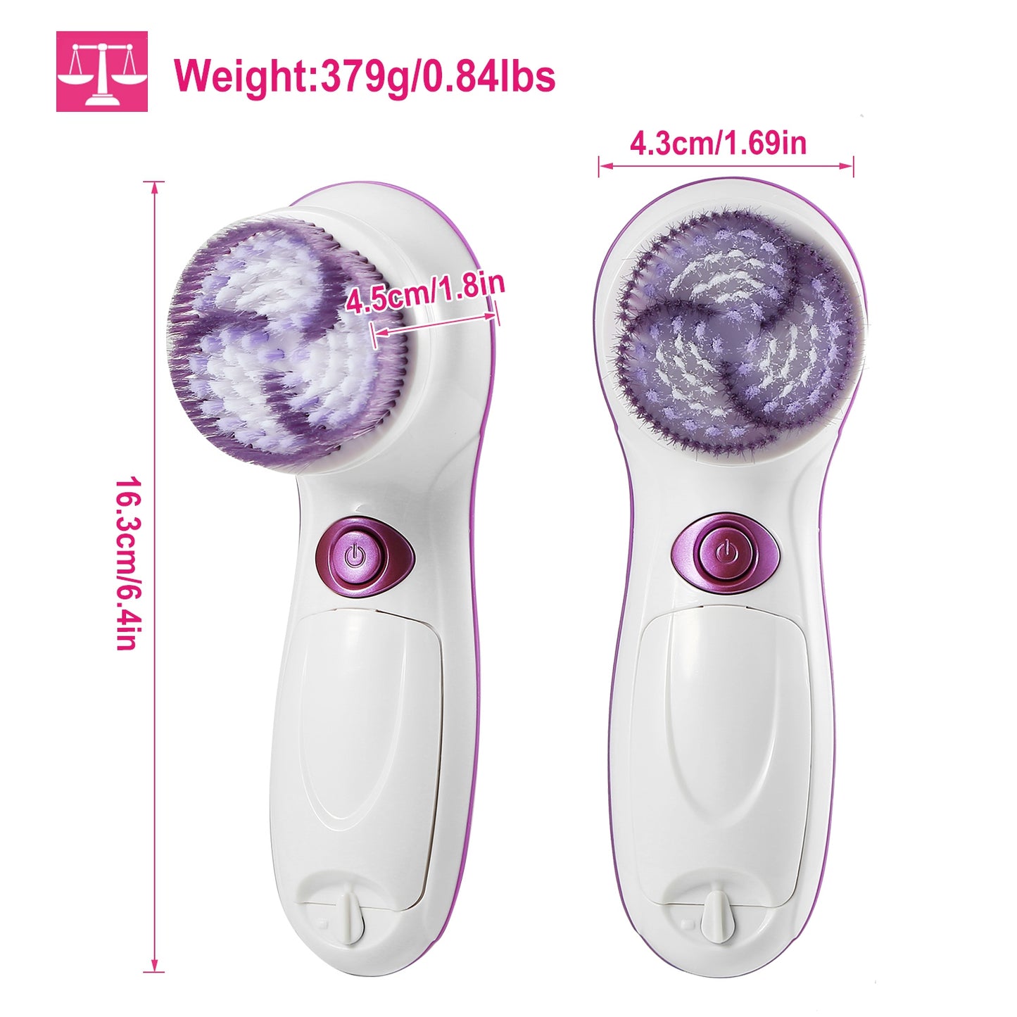 Multi - functional Electric Cleansing 5 in 1 Face Waterproof Spin Brush