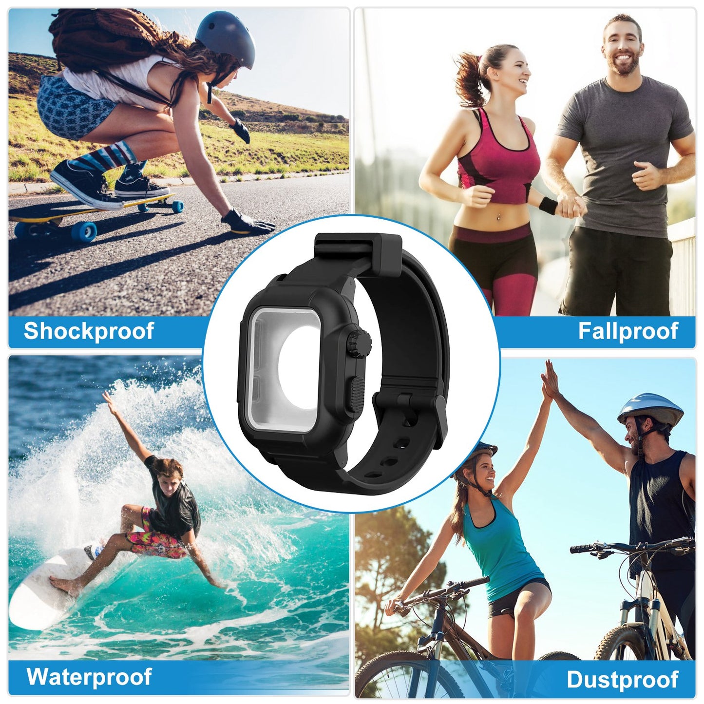 Compatible Case for Apple Watch Series 4/5 (40mm) IP 68 Waterproof Shockproof