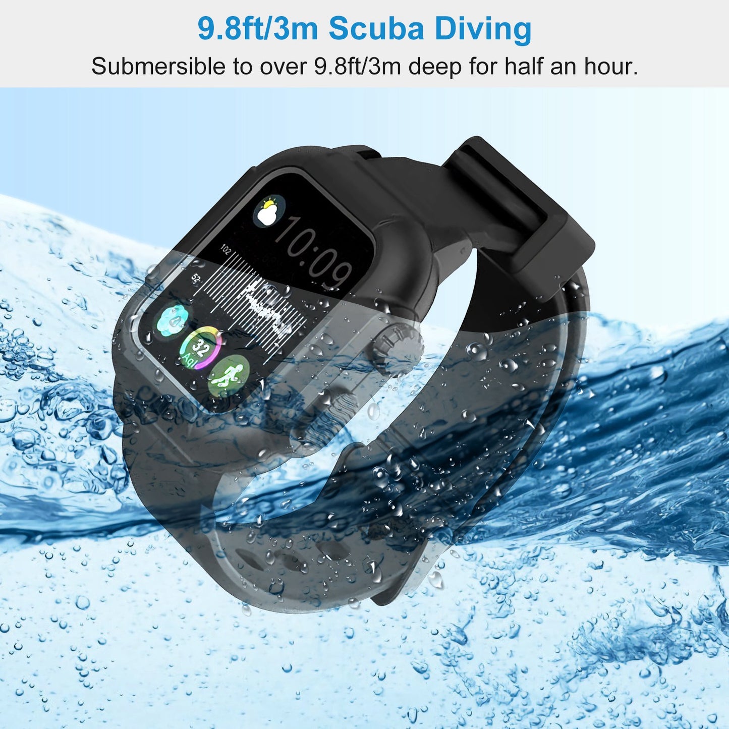 Compatible Case for Apple Watch Series 4/5 (40mm) IP 68 Waterproof Shockproof