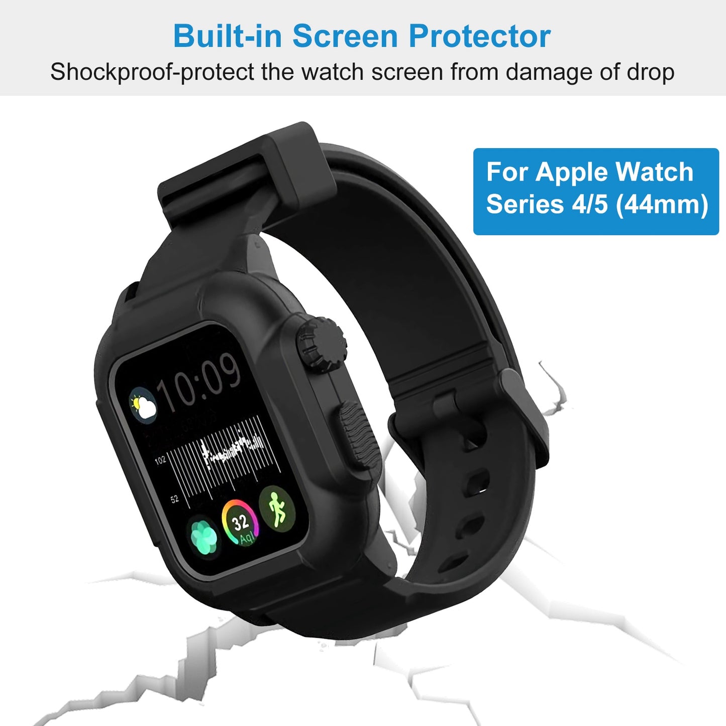 Compatible Case for Apple Watch Series 4/5 (40mm) IP 68 Waterproof Shockproof