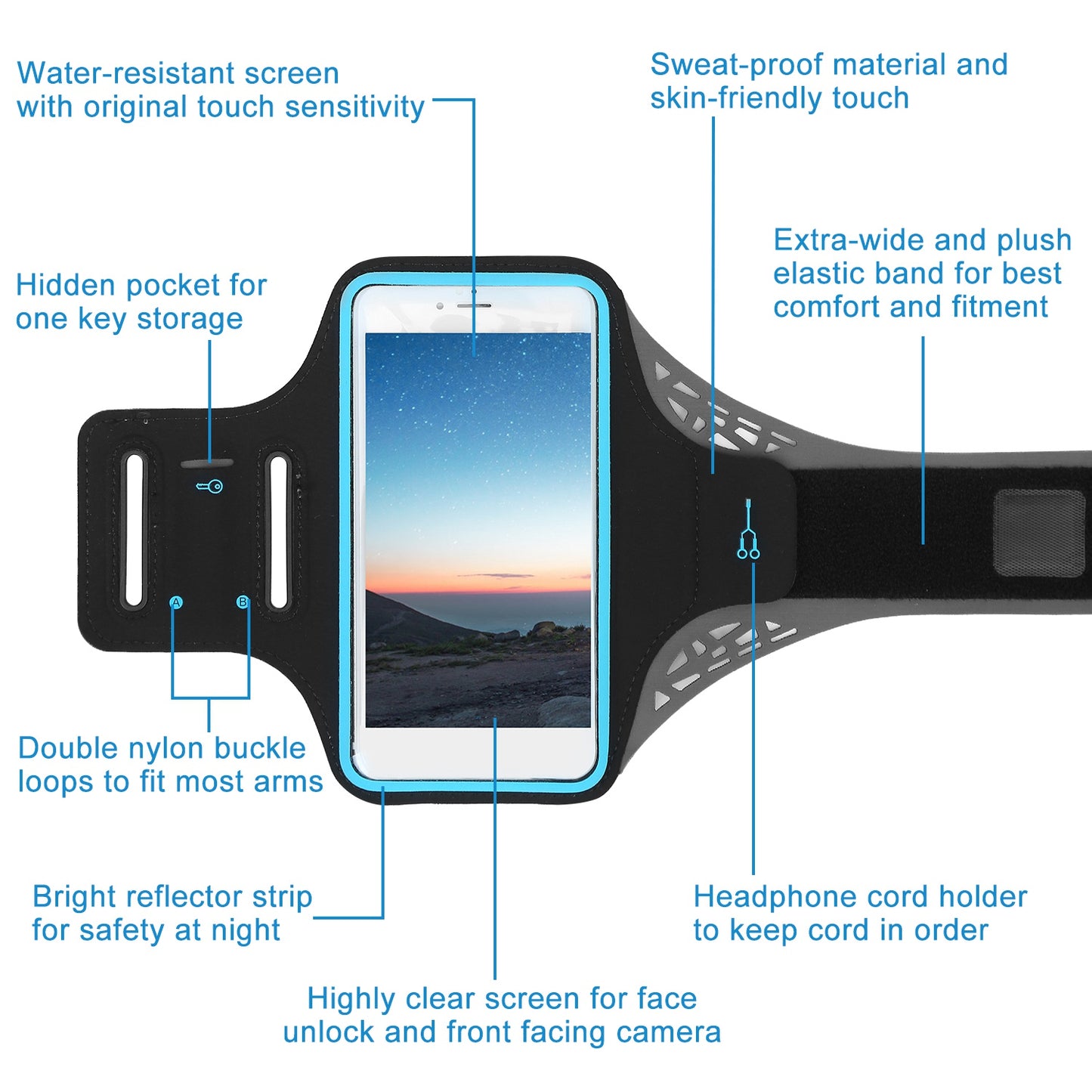 Phone Armband Case Sweat-resistant Armband Phone Holder