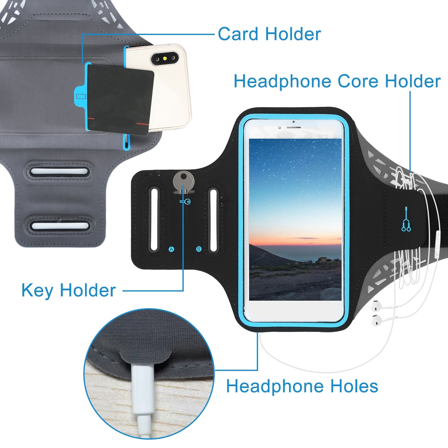 Phone Armband Case Sweat-resistant Armband Phone Holder