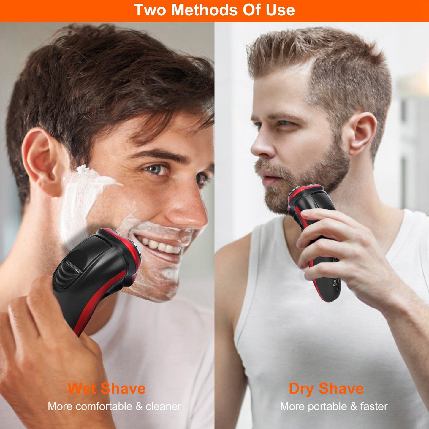 Electric Shaver Razor for Men IPX7 Waterproof Beard Trimmer