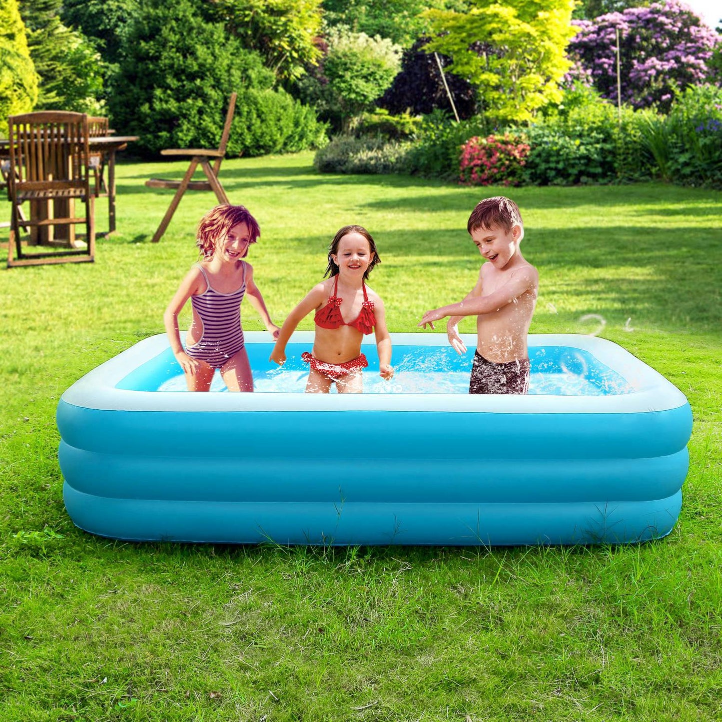 120*72*24inch Inflatable Swimming Pools Family Swim Play Center Pool