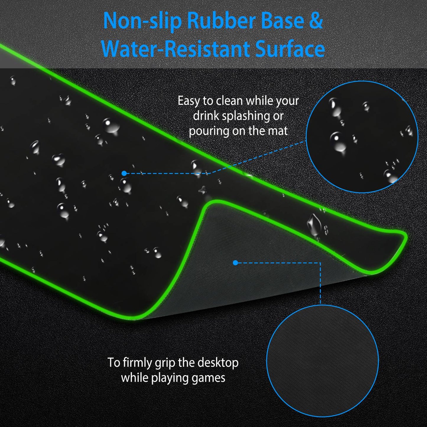Large LED Gaming Mouse Pad RGB Computer Keyboard Mouse Mat