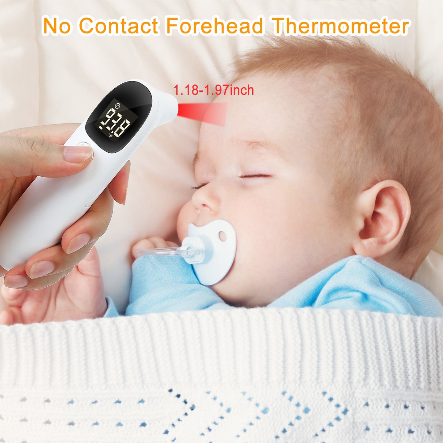 Digital Infrared Thermometer Noncontact Forehead Object Thermometer