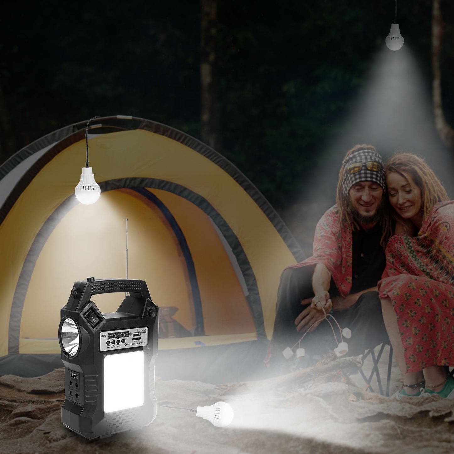 Portable Solar Power Station Rechargeable Backup Power Bank