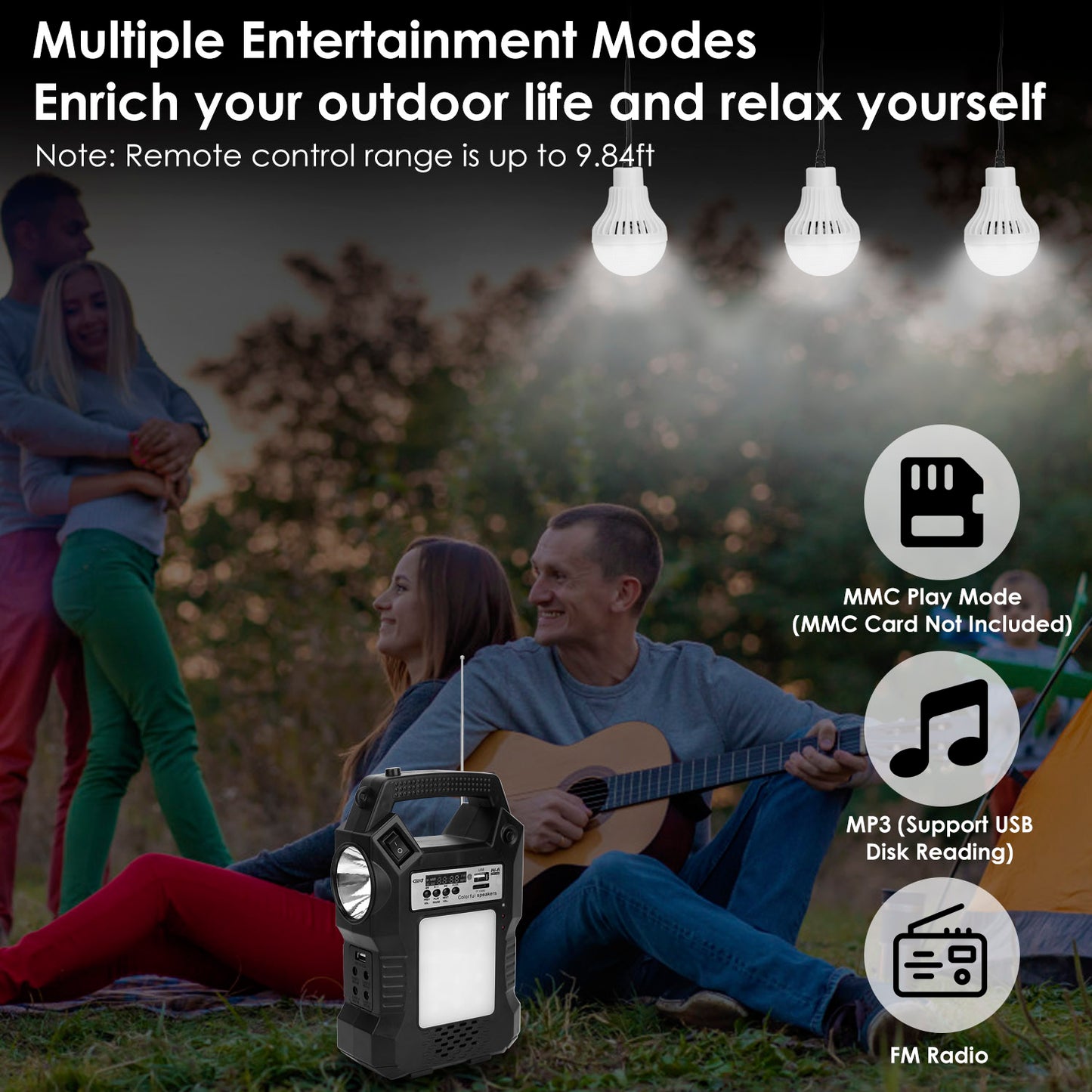 Portable Solar Power Station Rechargeable Backup Power Bank
