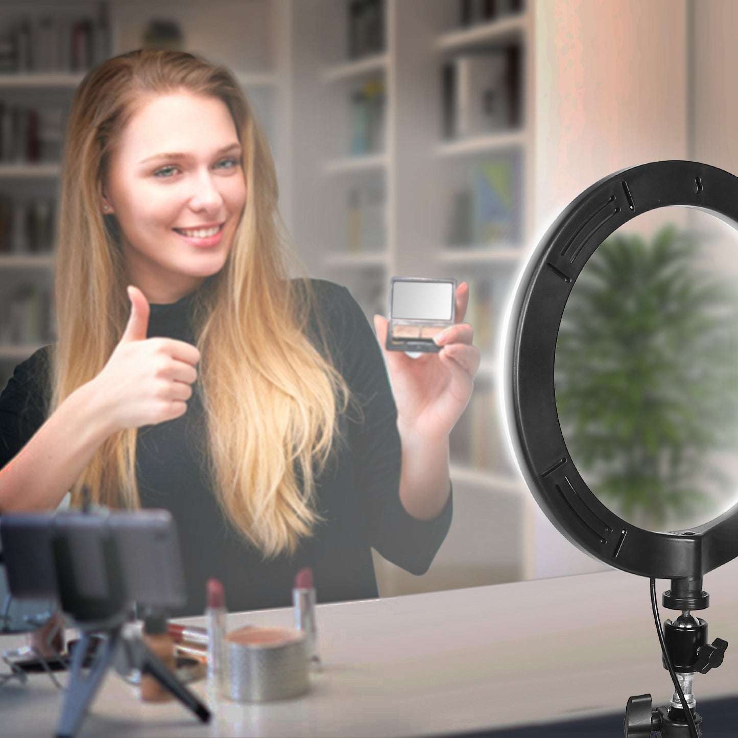 10in LED Selfie Ring Light Dimmable 120 LEDs Makeup Ring Lights