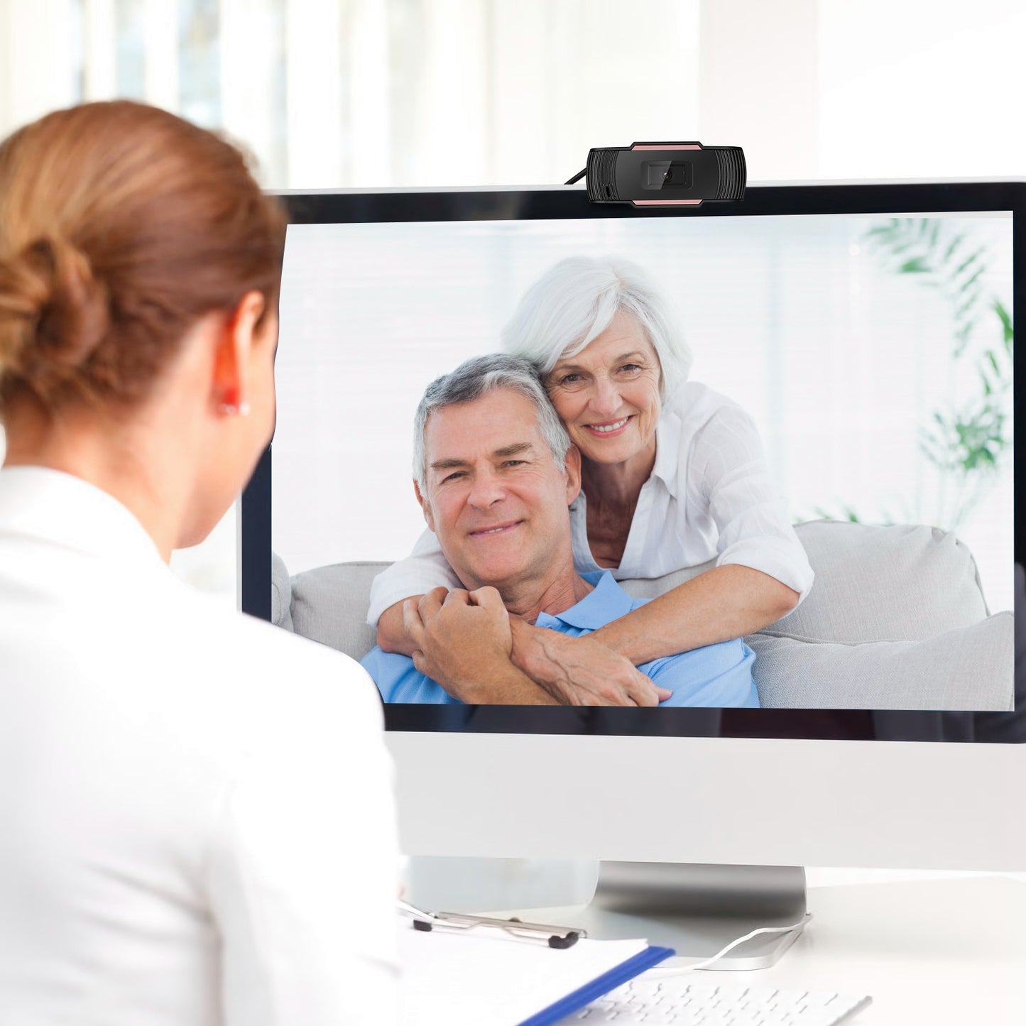1080P USB Webcam Streaming USB Camera 170° Vertical Adjustment w/ Clip For PC Video Conferencing Gaming Facetime Broadcast