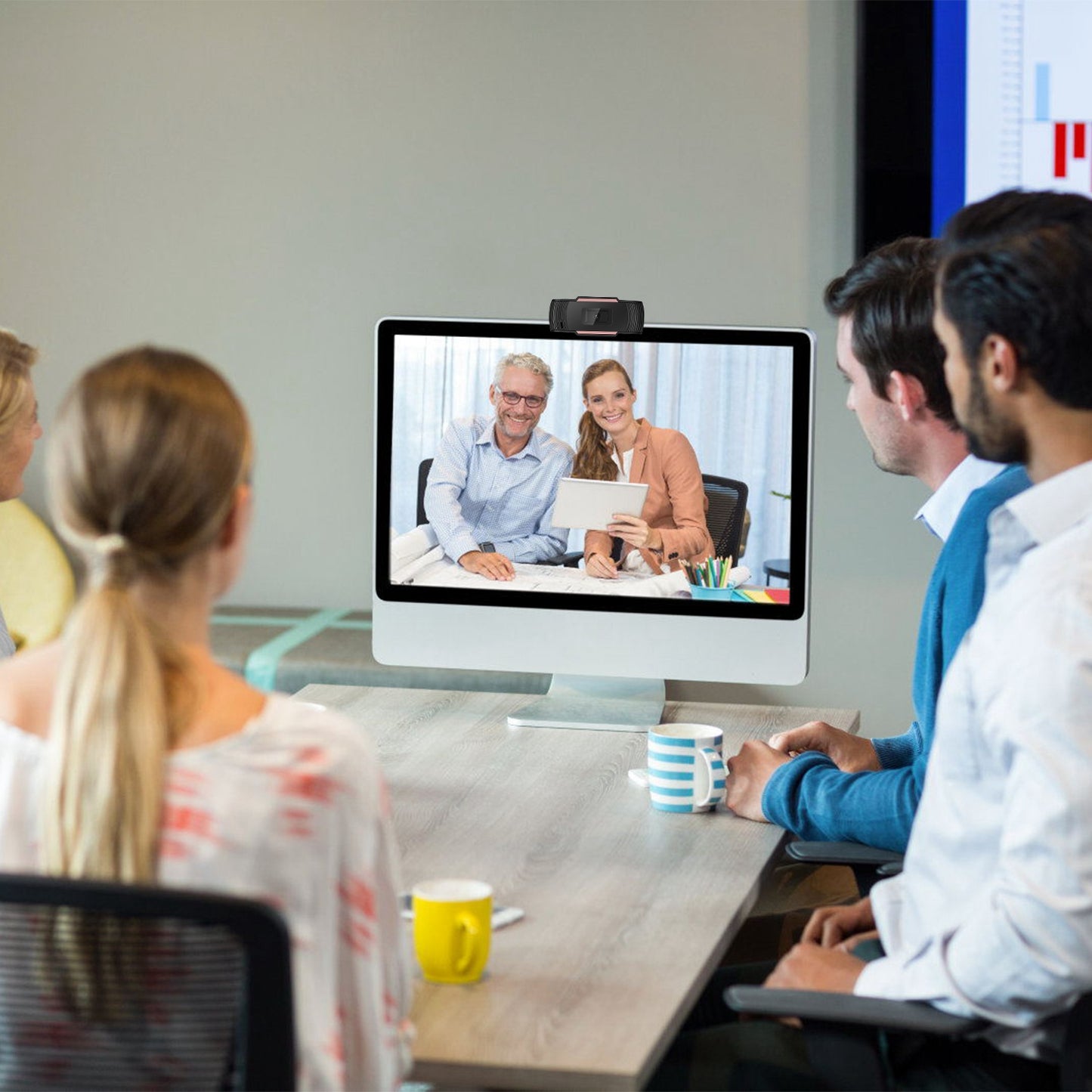 1080P USB Webcam Streaming USB Camera 170° Vertical Adjustment w/ Clip For PC Video Conferencing Gaming Facetime Broadcast