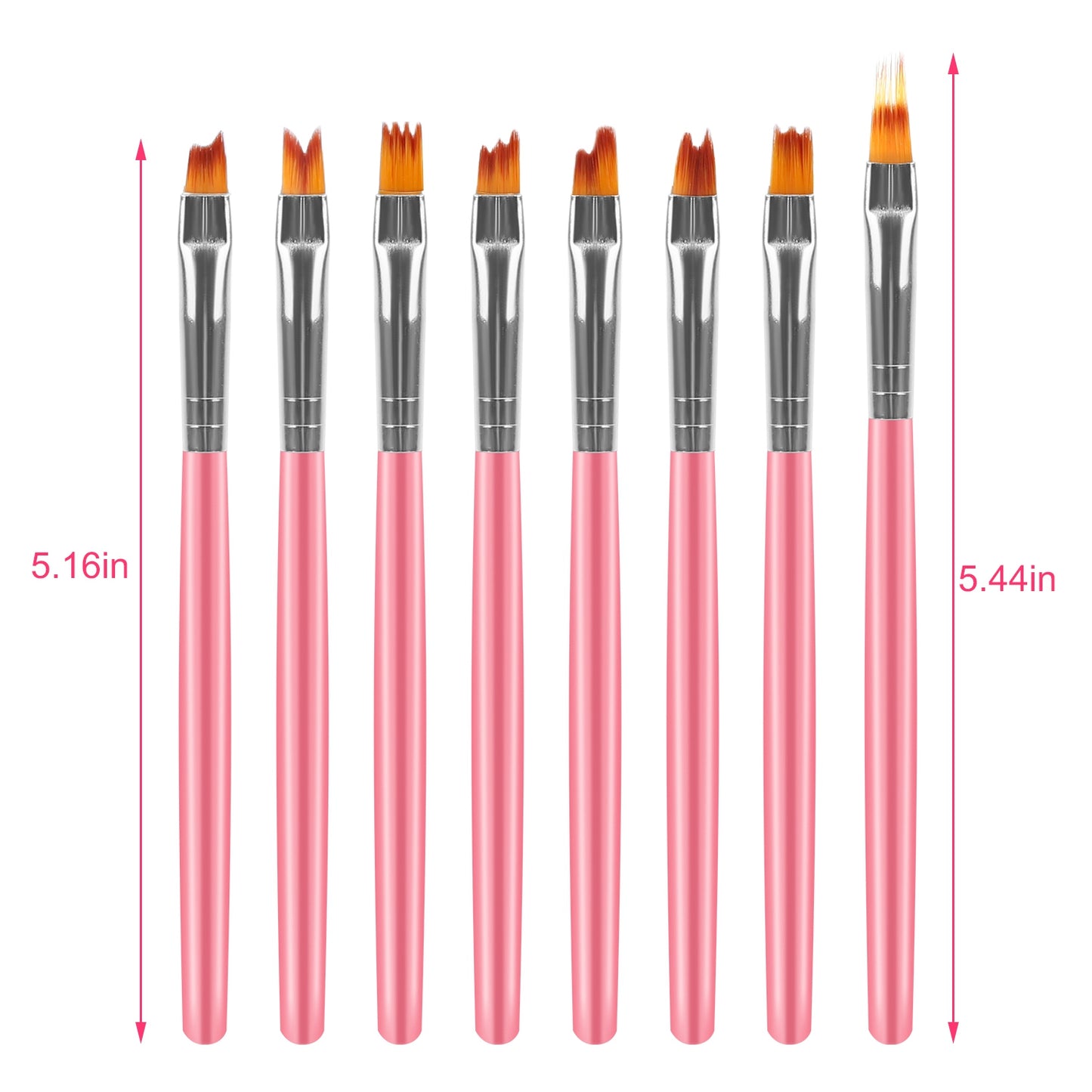 8PCS Nail Art Brush 3D Bloom Flower Painting Pen Set UV Gel Flower Drawing Manicure Nail Art Polish Brush For Professional Salon Home