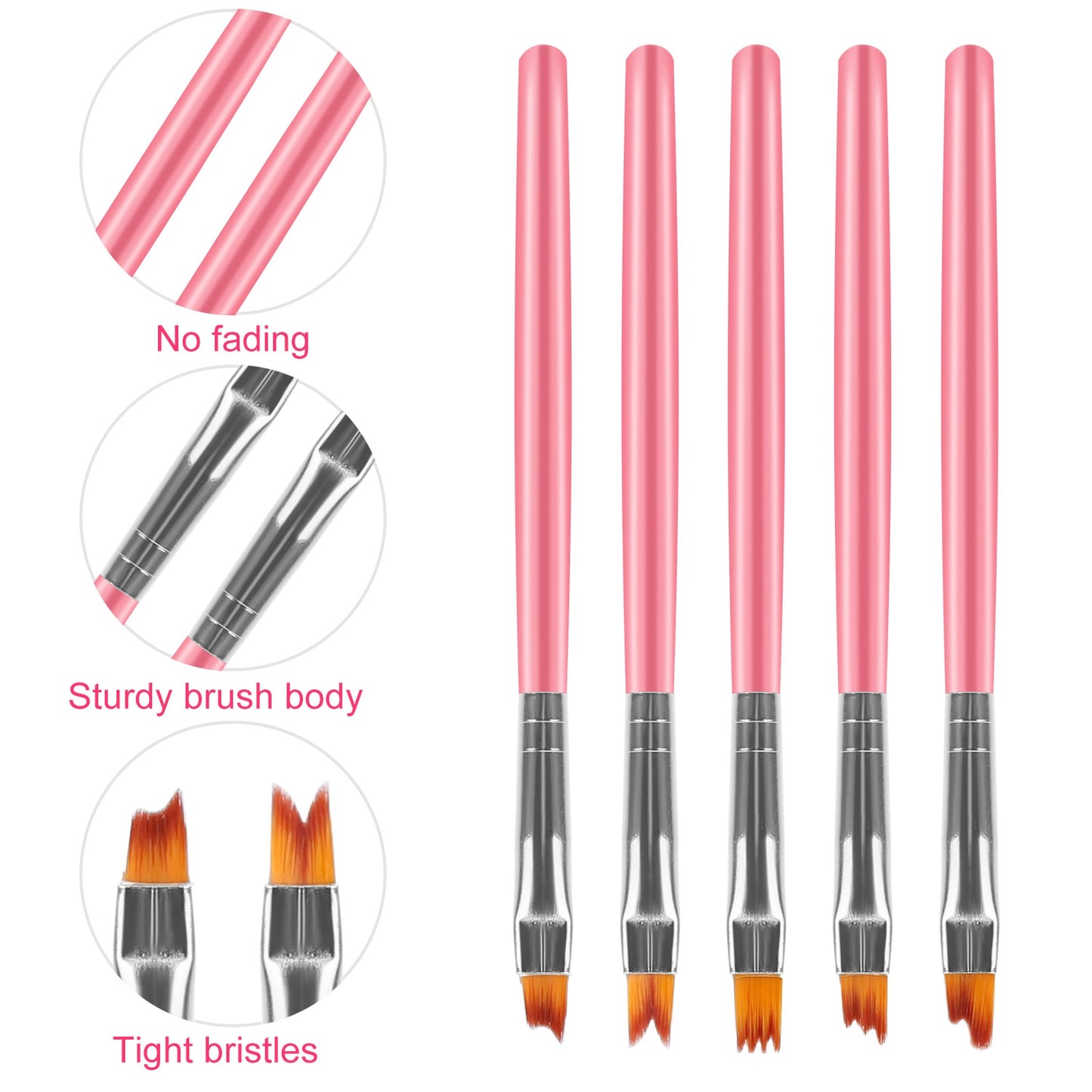 8PCS Nail Art Brush 3D Bloom Flower Painting Pen Set UV Gel Flower Drawing Manicure Nail Art Polish Brush For Professional Salon Home