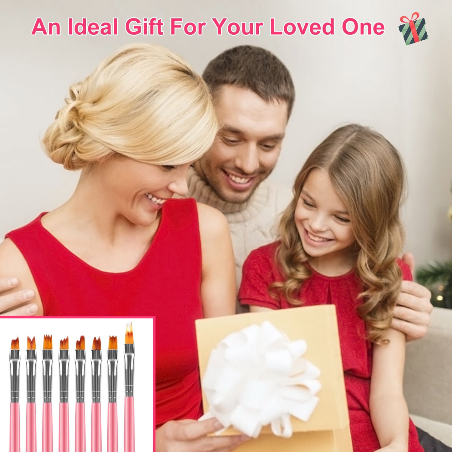 8PCS Nail Art Brush 3D Bloom Flower Painting Pen Set UV Gel Flower Drawing Manicure Nail Art Polish Brush For Professional Salon Home