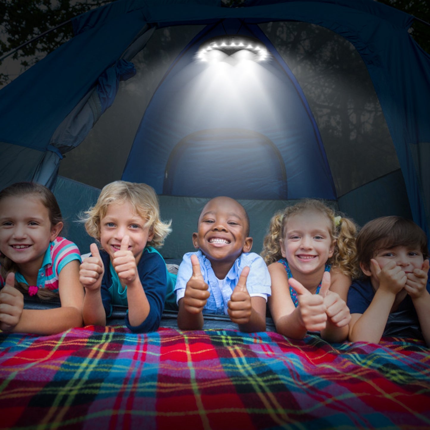Patio Umbrella Lights 28 LEDS Cordless Pole Lamp Battery Operated Camping Tent Lights w/ 3 Lighting Modes