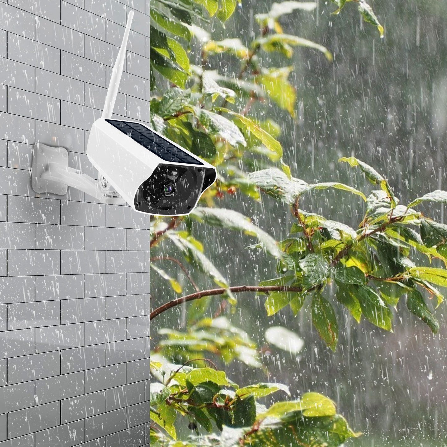 1080P Solar Powered WiFi IP Camera Two-Way Intercom Security Surveillance Camera IP66 Waterproof Motion Sensor