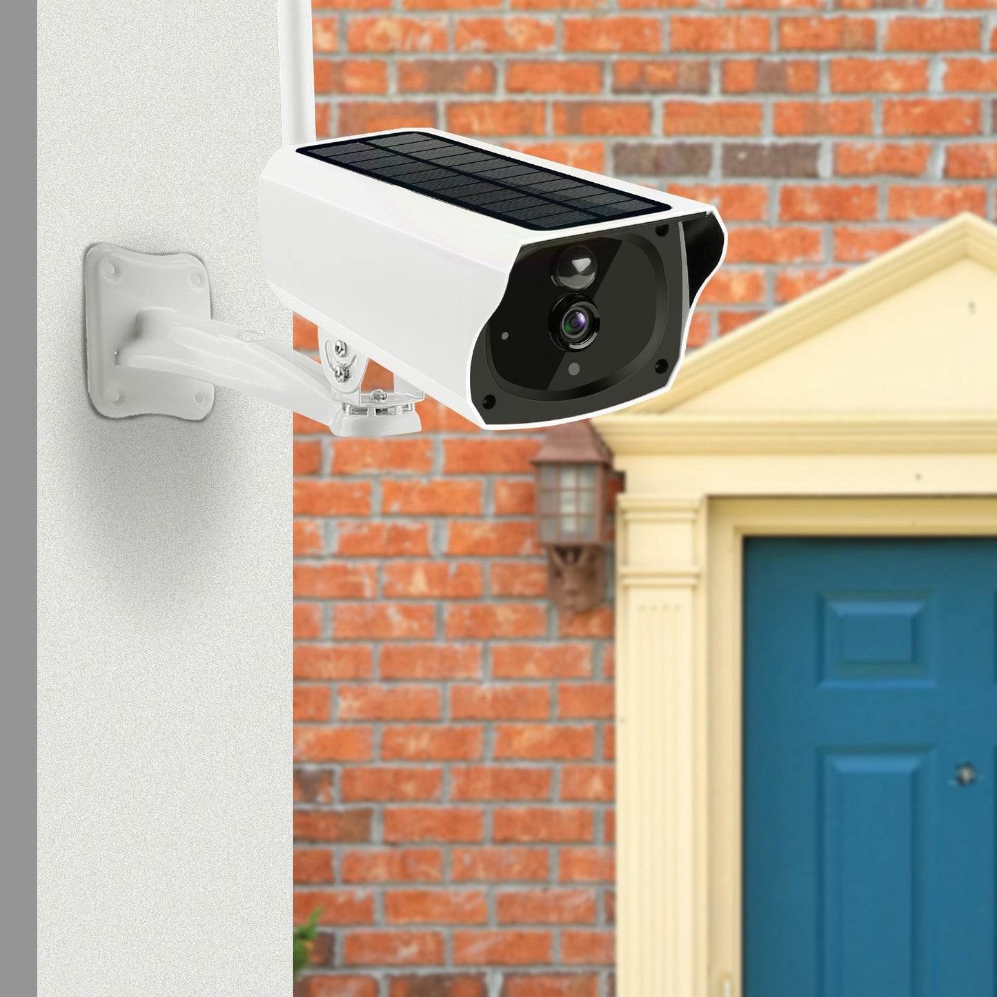 1080P Solar Powered WiFi IP Camera Two-Way Intercom Security Surveillance Camera IP66 Waterproof Motion Sensor