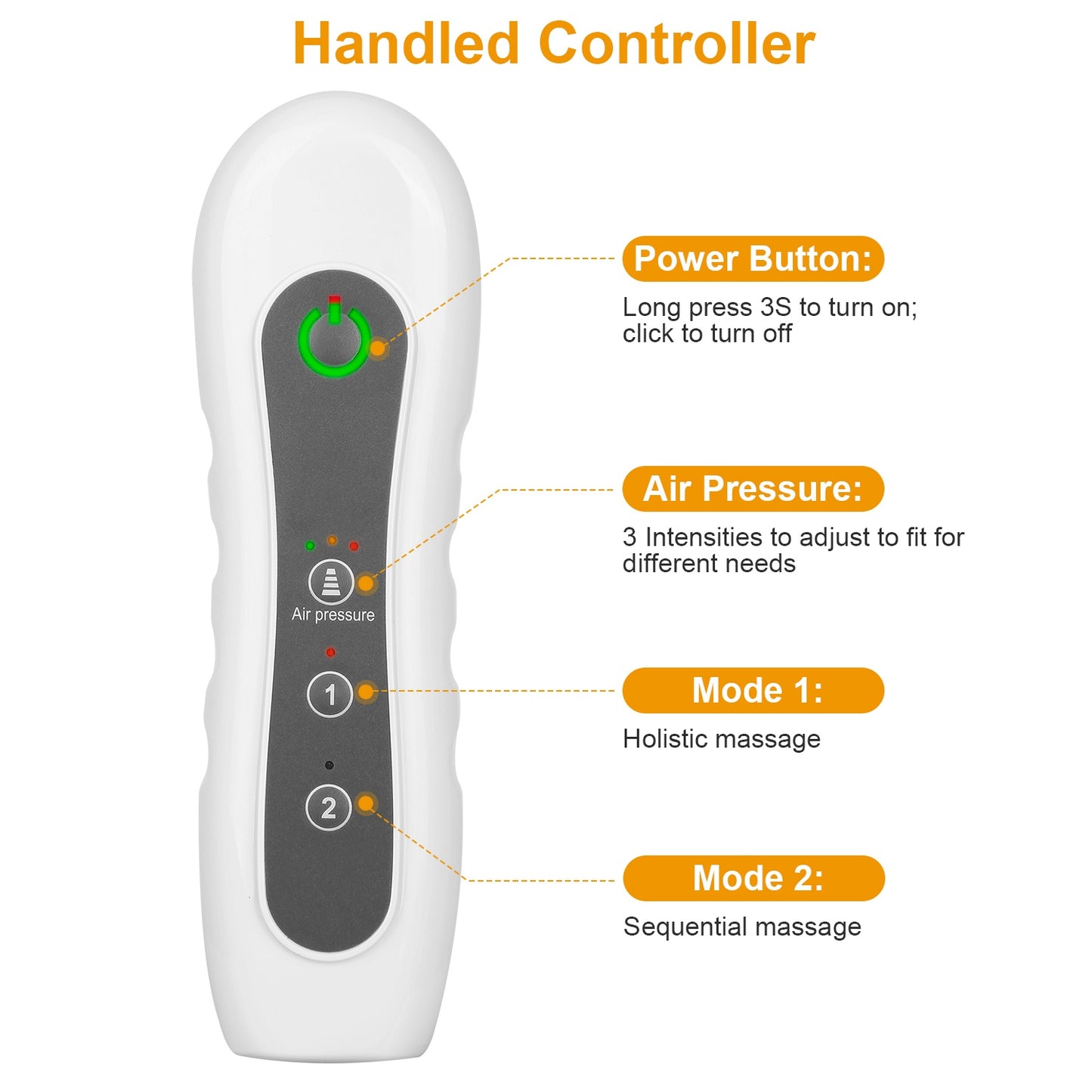 Leg Massager Air Compression Calf Feet Thigh Foot Massage Wraps Muscle Pain Relief Blood Circulation