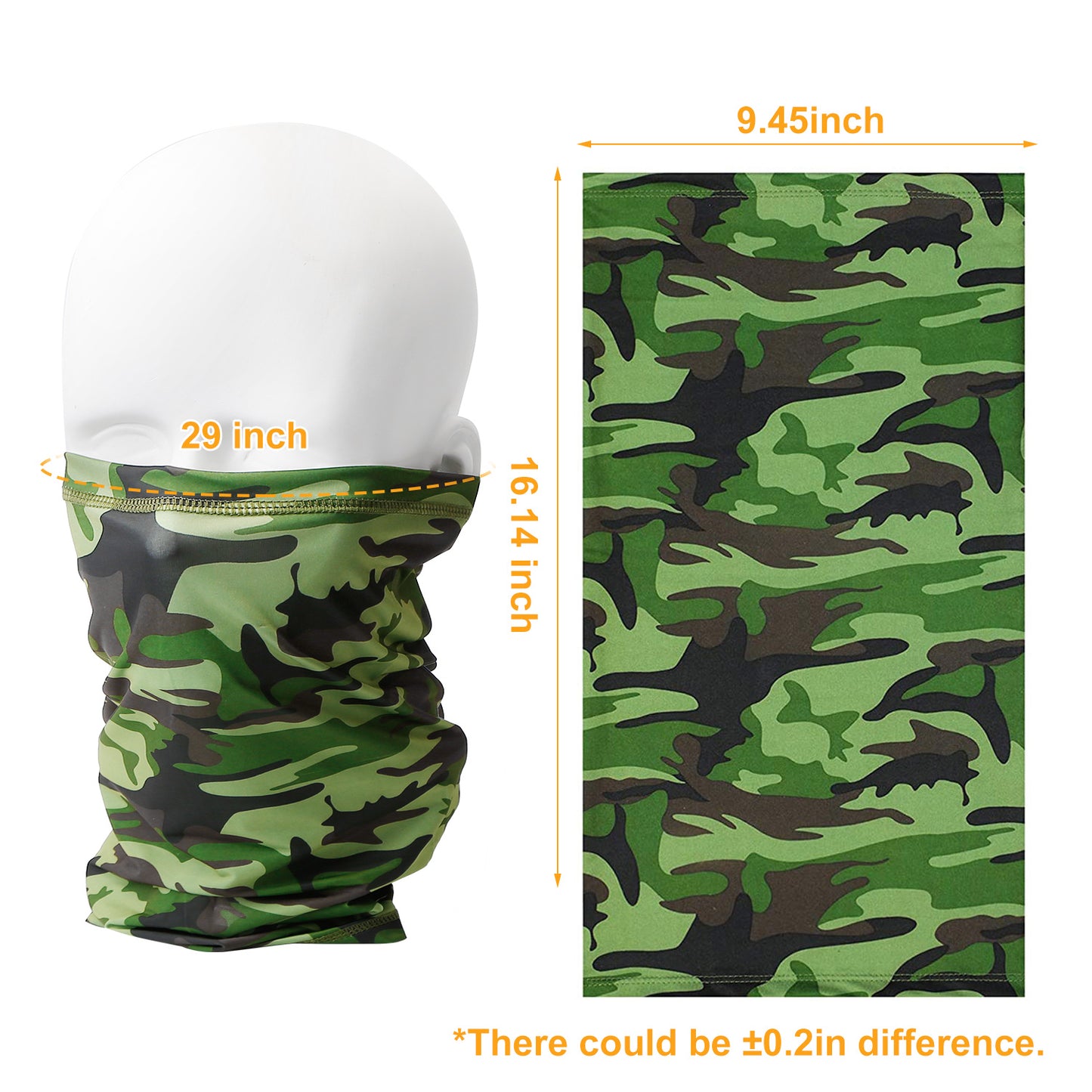 Set of 6 Summer Neck Gaiter UV Sunscreen Protection Face Mask Scarf Breathable Cooling Shield Coverings For Cycling