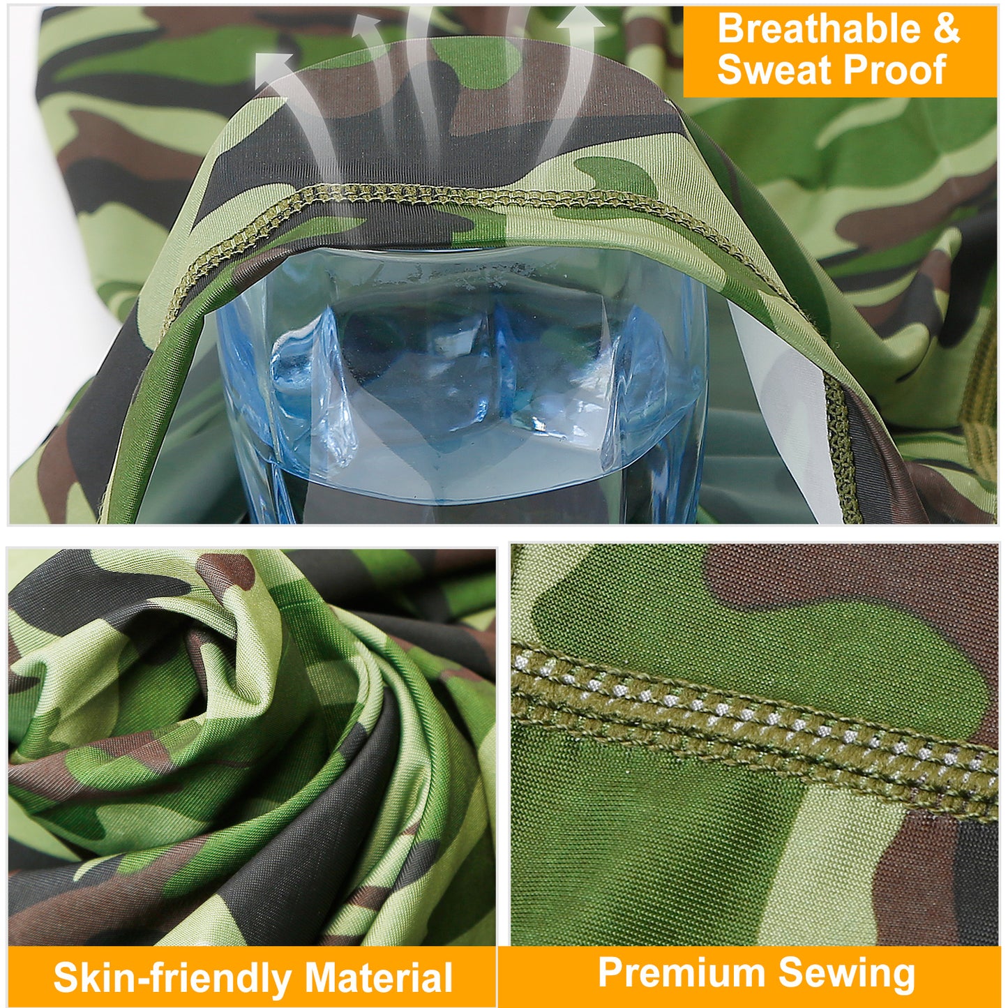 Set of 6 Summer Neck Gaiter UV Sunscreen Protection Face Mask Scarf Breathable Cooling Shield Coverings For Cycling