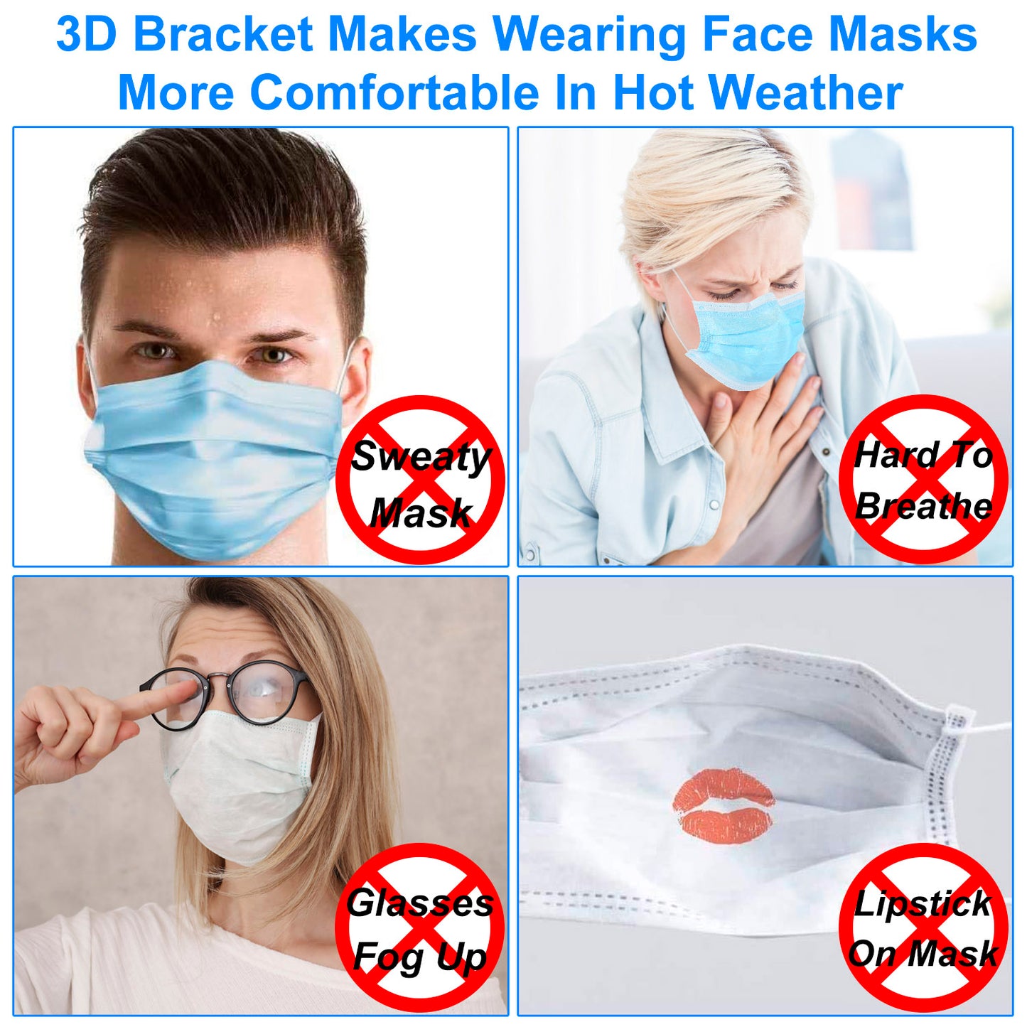10Pcs 3D Mask Bracket Comfortable Breathing Mouth Mask Inner Support Frame Washable Reusable Mask Holder Stand