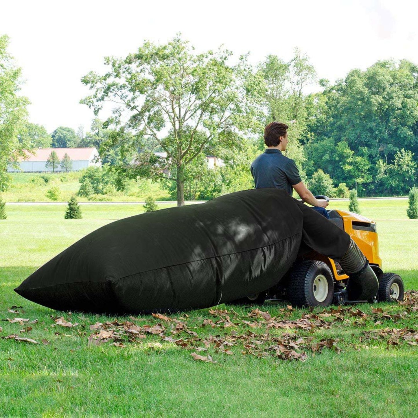 Lawn Tractor Leaf Bag 54 Cubic Feet Standard Garden Waste Collection Bag w/ 112in Opening For Fast & Easy Leaf Collection Riding Lawn Mower