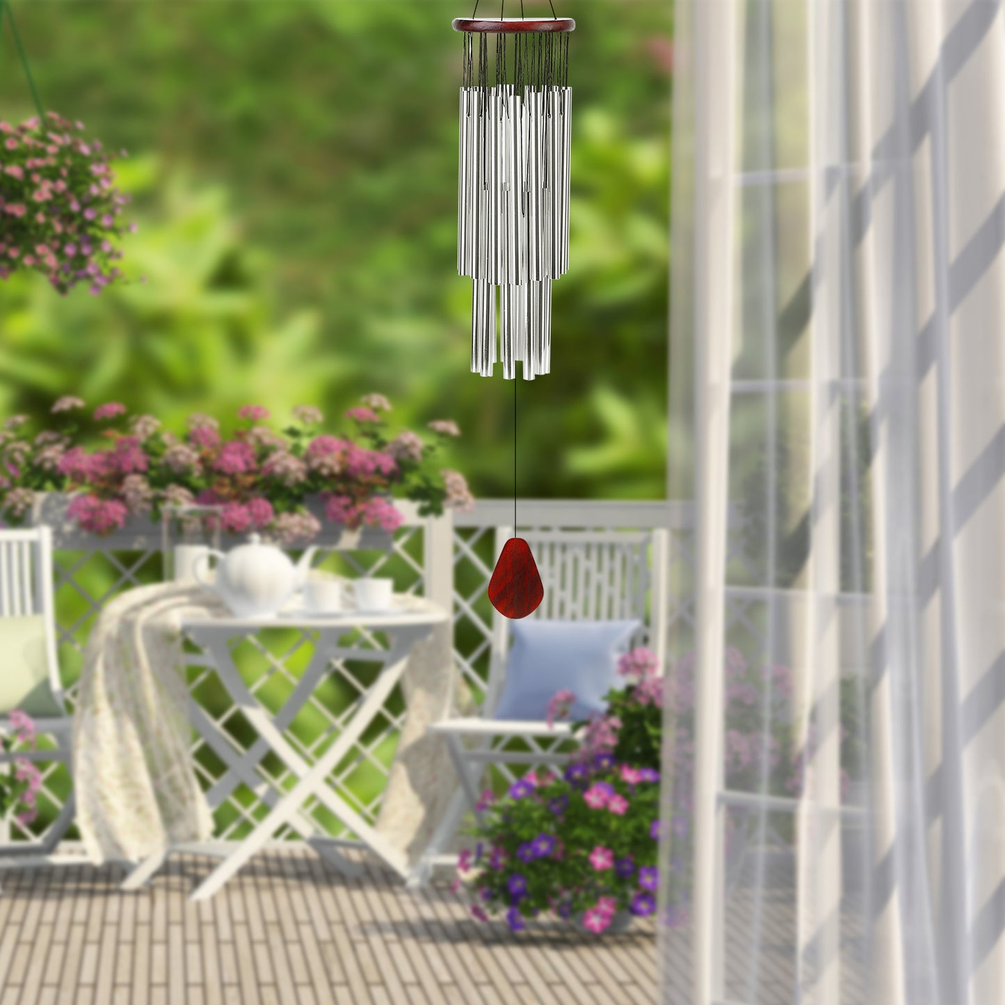 27 Tubes 36in Wind Chimes Indoor Outdoor Smooth Melodic Tones Wind Chime Ornament For Garden Patio Yard Porch Balcony