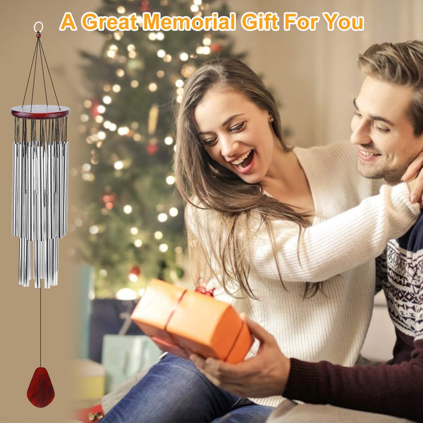 27 Tubes 36in Wind Chimes Indoor Outdoor Smooth Melodic Tones Wind Chime Ornament For Garden Patio Yard Porch Balcony