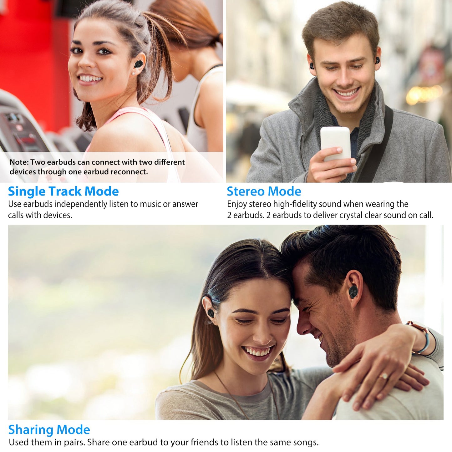 Wireless 5.1 TWS Earbuds In-Ear Stereo Headset Noise Canceling Earphone w/Mic Magnetic Charging Dock For Driving Working Travelling