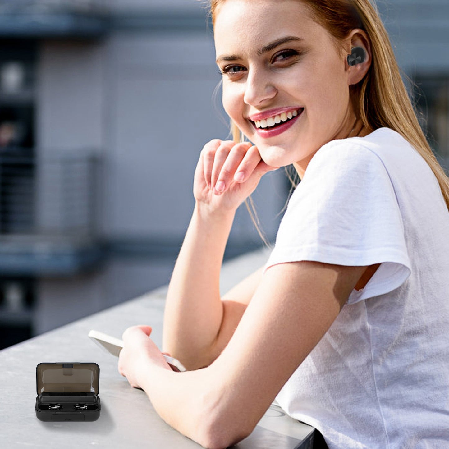 Wireless 5.1 TWS Earbuds In-Ear Stereo Headset Noise Canceling Earphone w/Mic Magnetic Charging Dock For Driving Working Travelling