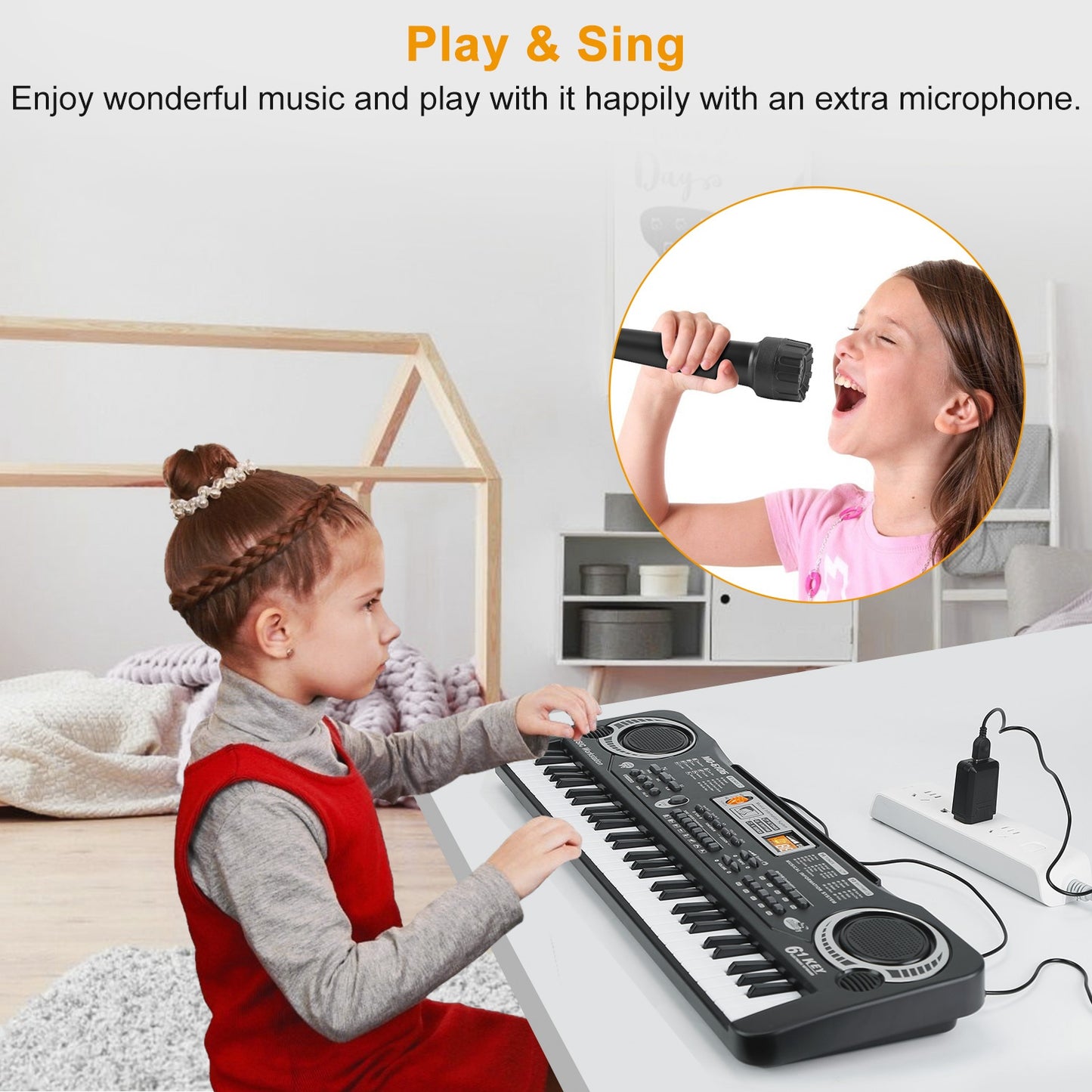 61 Key Electronic Music Keyboard