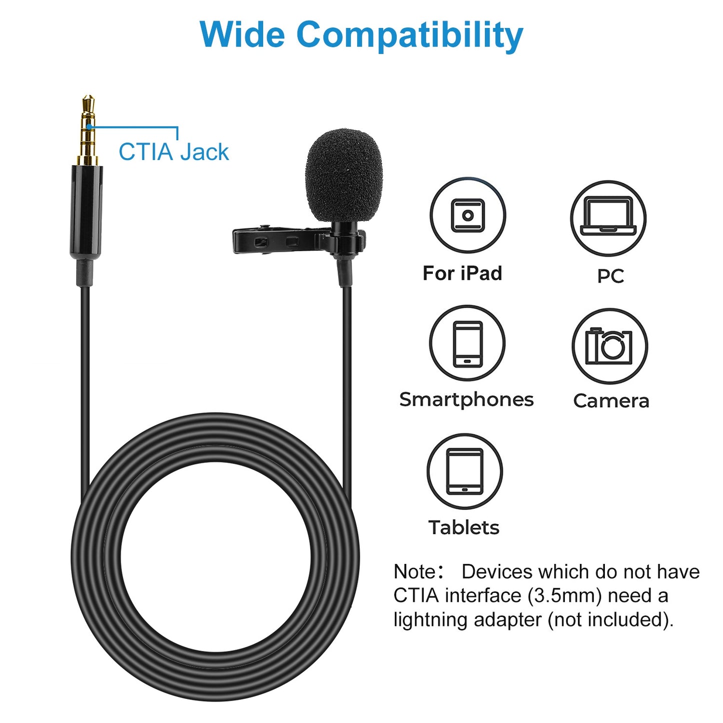 Clip On Microphone Hands Free