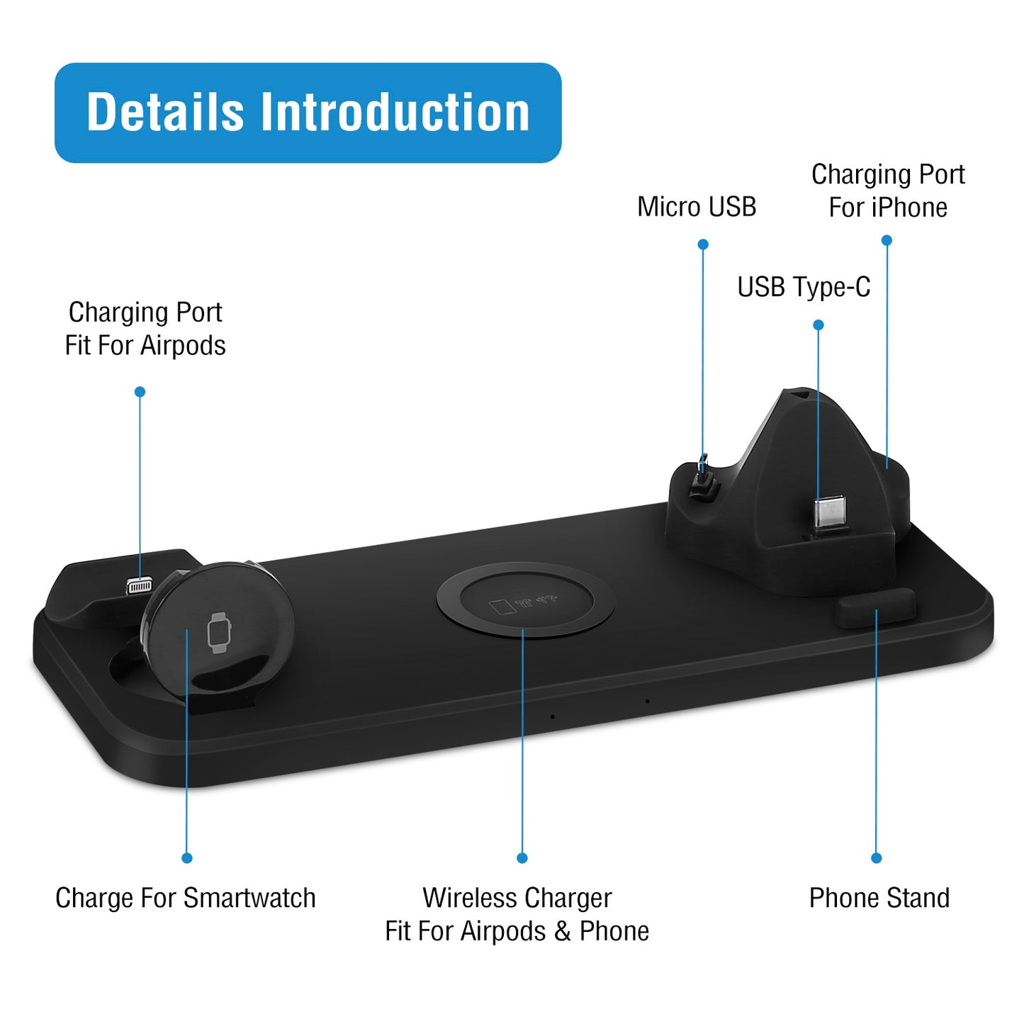 10W Qi Wireless Charging Station