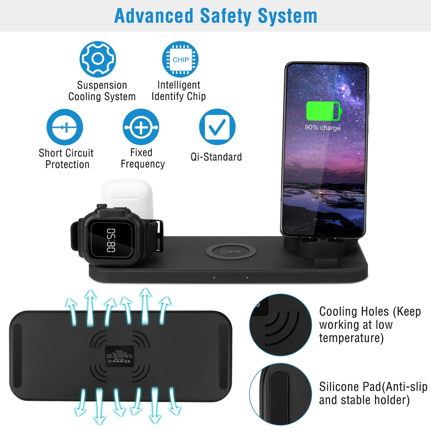 10W Qi Wireless Charging Station