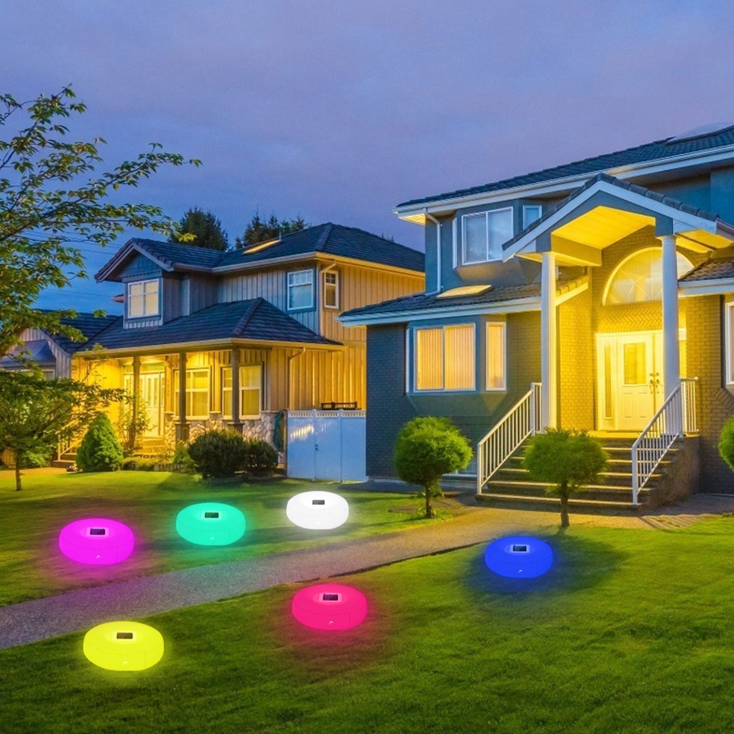 Solar Powered Floating Pool Lamps Light Sensor Swimming Pool Decorative Light with 7 Colors Change Waterproof