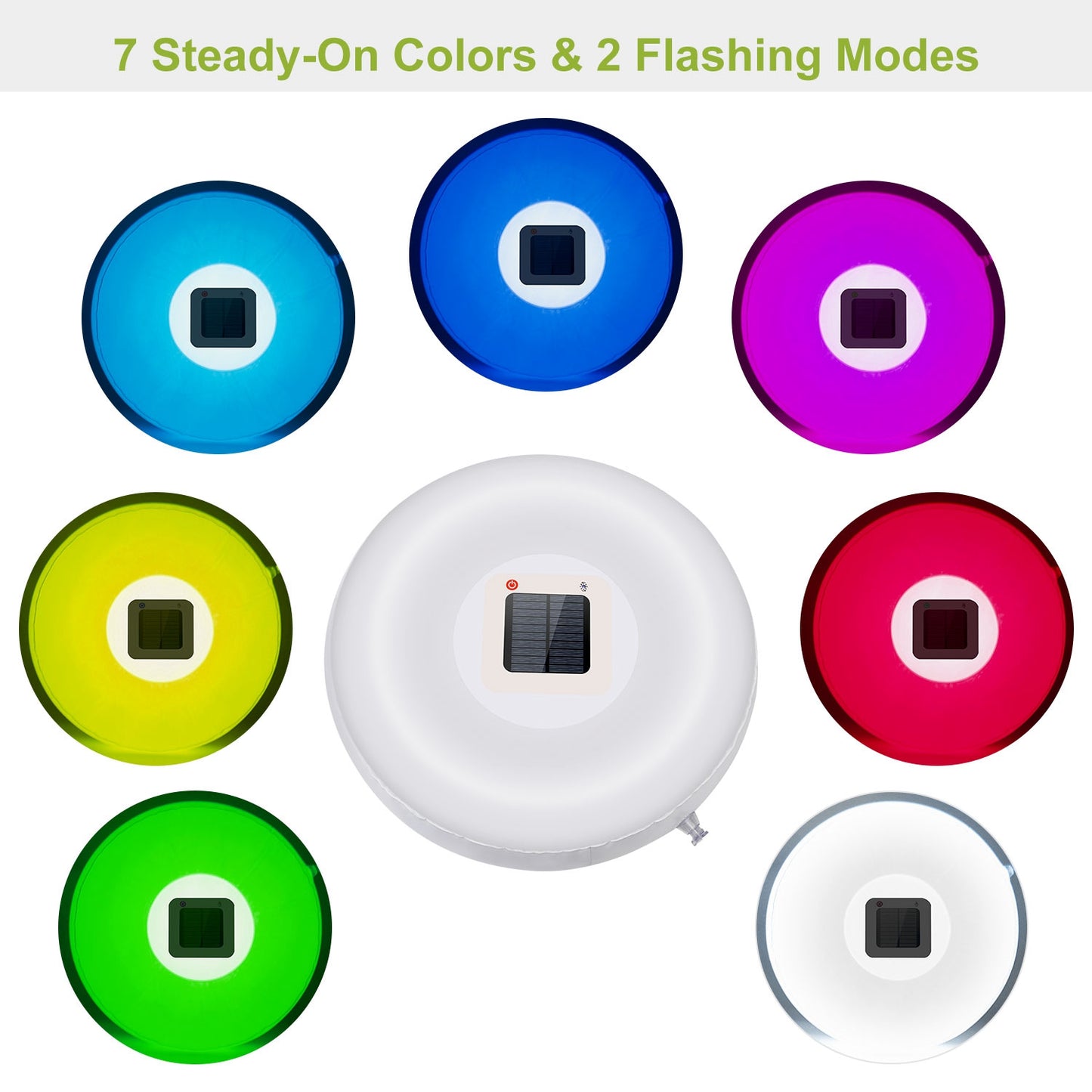 Solar Powered Floating Pool Lamps Light Sensor Swimming Pool Decorative Light with 7 Colors Change Waterproof