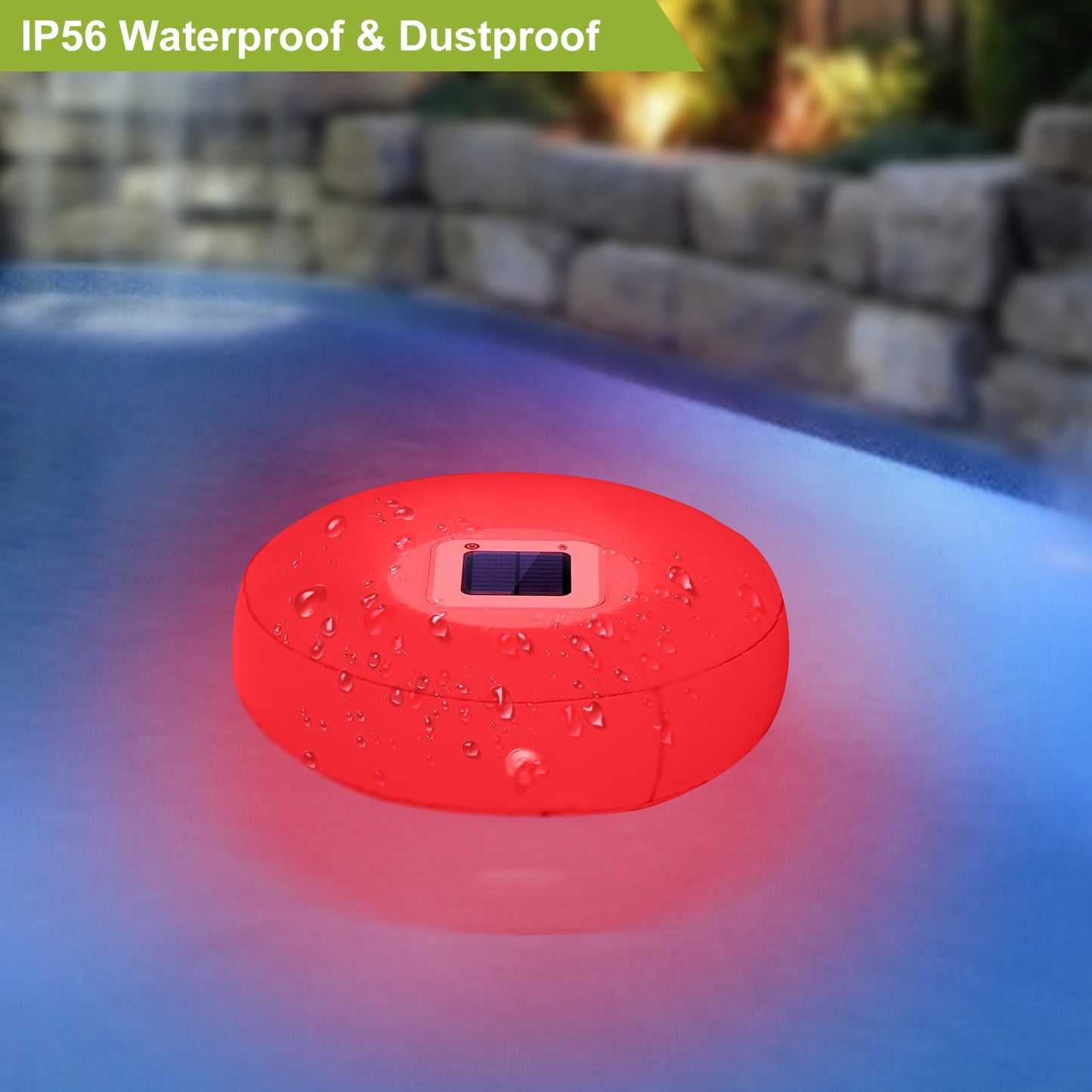 Solar Powered Floating Pool Lamps Light Sensor Swimming Pool Decorative Light with 7 Colors Change Waterproof