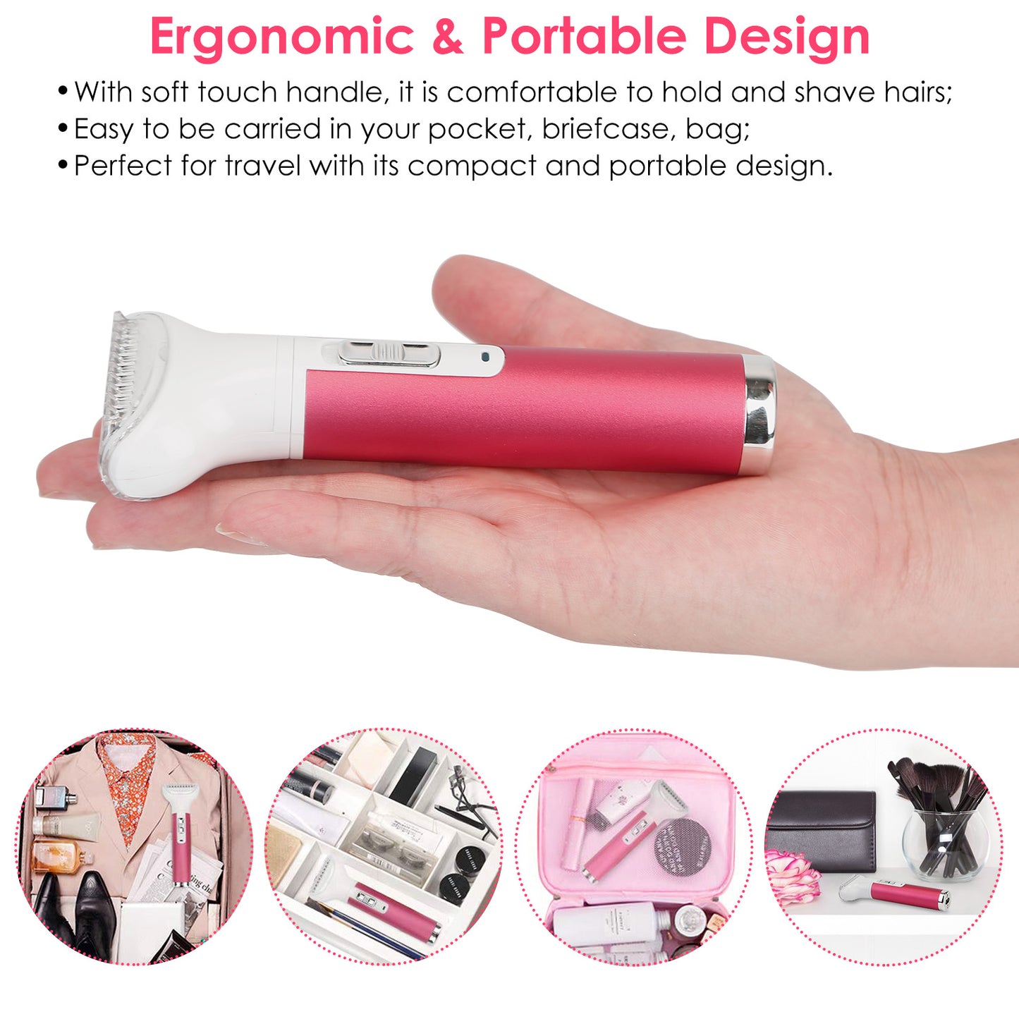 5 In 1 Lady Electric Razor Painless Hair Removal Eyebrow Nose Cordless Shaver Set