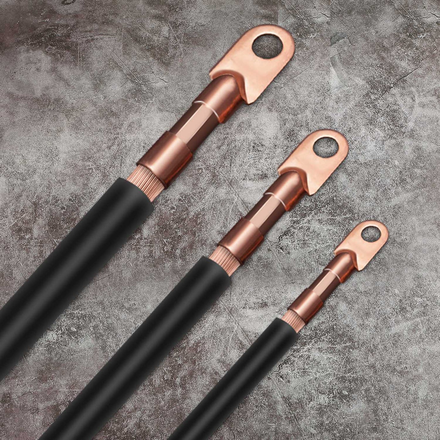60Pcs Battery Bare Copper Ring Lug Terminals SC Battery Welding Connector Set Wire Gauge SC6-25 Kit