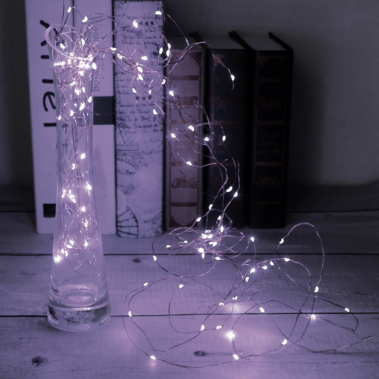 2Pcs LED String Lights 100LED Beads 32.8FT Copper Fairy Lights Remote Control