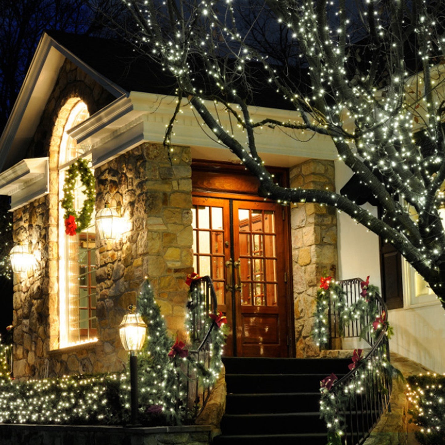 2Pcs LED String Lights 100LED Beads 32.8FT Copper Fairy Lights Remote Control