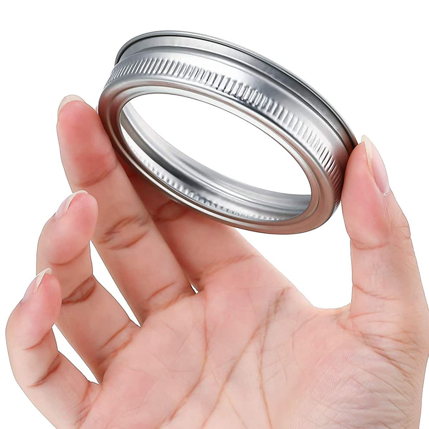 24 Pcs Regular Mouth Canning Jar Metal Rings Split-Type Jar Bands Replacement Fits For Ball Kerr Mason Jars